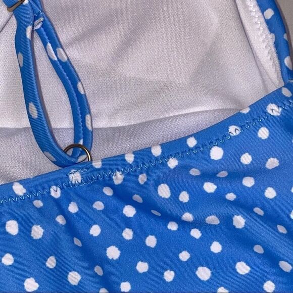 Jessica Simpson NWT blue and white polka dot tankini size S - Picture 14 of 16